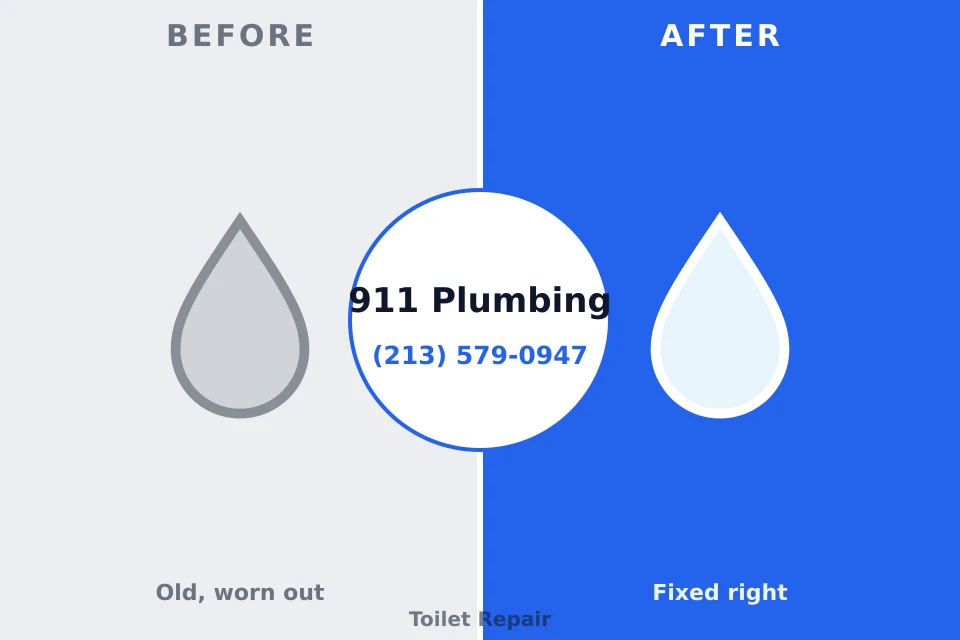 Before and after: plumbing company Baden, PA